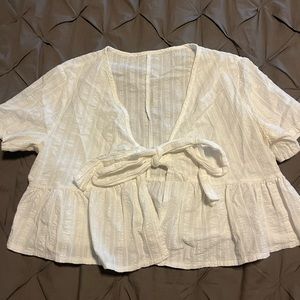 White Tied Crop Top
